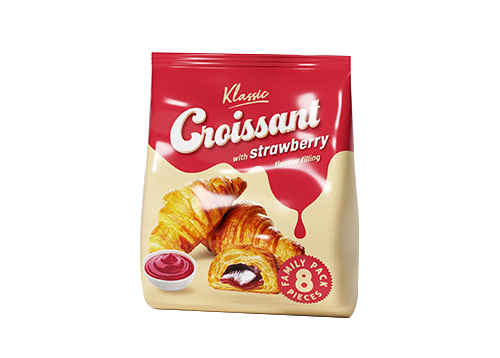 Croissant with strawbery filling